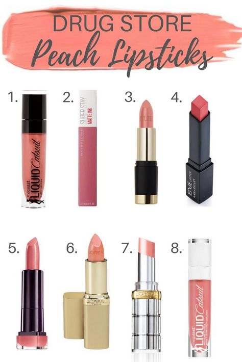 Looking for the best peach lipstick for fair skin with pink undertones? Hannah, the popular Canadian lifestyle blogger for Honey & Betts, shares her hottest peach lipsticks from the drugstore to high end, that are perfect for wearing everyday to work or lunch dates or wearing it to the grocery store! These lipsticks are great for everyday wear! via @honeyandbetts Balayage, Drugstore Lipstick For Fair Skin, Best Lip Color For Fair Skin, Peachy Pink Lipstick, Peach Color Lipstick, Peach Pink Lipstick, Lipsticks For Fair Skin, Spring Lipstick, Canadian Lifestyle