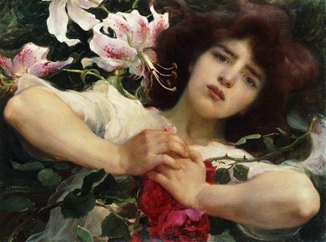 ⊰ Posing with Posies ⊱ paintings of women and flowers | KD - Franz Dvorak Dating Tips, Pure Woman, Jason Flemyng, Modern Library, Thomas Hardy, English Countryside, Used Books, I Love Books, Having A Crush