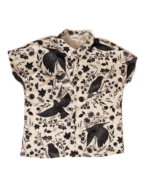 "An instant must-have! ⭐️⭐️⭐️⭐️⭐️ Sometimes you see a shirt and you’re instantly like, “I have to own that!” That was me when I saw this gorgeous print. (I adore Starlings, for one). The design really pops in person. The shirt itself is high quality and has a luxurious feel to it. I like that I can wear it for work or just casually. Would definitely recommend!" - Stephanie @steph.orme #birdshirt #cutetop #springstyles #birdlover #birder #birdergifts #buttonup #buttonupshirt Starling, Colorful Button Up Shirt, Starling Birds, Starling Bird, Silk Robes, Charmeuse Fabric, Lucky Ladies, Black And White Shirt, Satin Shirt