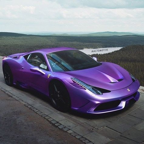 Ferrari 458 Matte Purple Purple Ferrari, Wallpaper Luxury, Luxury Boat, Purple Car, Truck Party, Cars Vintage, Cool Sports Cars, Ferrari Car, Purple Love