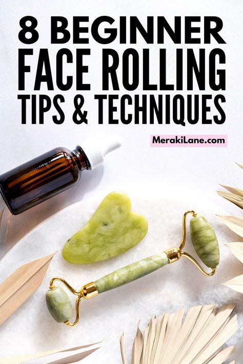 When To Use Jade Roller On Face, Using A Jade Face Roller, Jade Face Roller Routine, Face Tools Skin Care Anti Aging, Jade Roller For Puffy Eyes, How To Jade Roll Your Face, Quartz Face Roller How To Use, How To Clean Face Roller, Face Massage Using Jade Roller