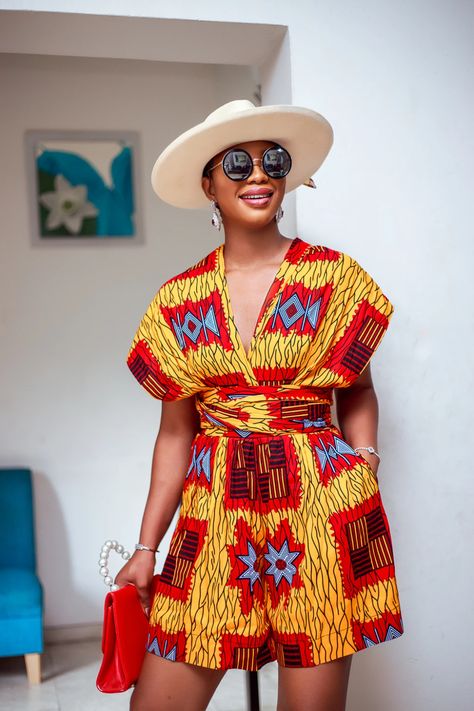African Print Dresses Modern, Ankara Romper, Modern African Fashion, Infinity Jumpsuit, African Jumpsuit, Modern African Clothing, Moda Afro, African Traditional Wear, African Chic
