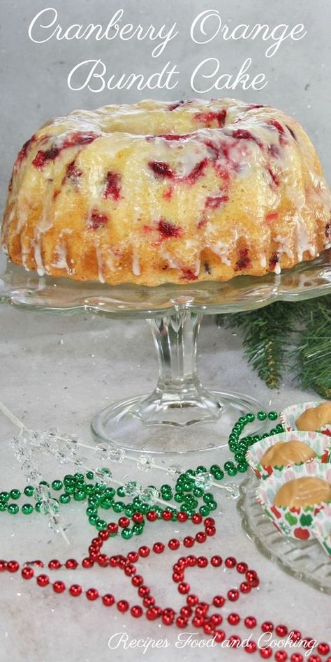 Cranberry Orange Bundt Cake This cranberry orange cake is almost like a pound cake and gets better as it sets. Bake it in a bundt or loaf pan. Cranberry Orange Bundt Cake Recipe, Orange Bundt Cake Recipe, Cranberry Orange Bundt Cake, Cranberry Orange Cake, Cake Recipes Without Eggs, Orange Bundt Cake, Cranberry Cake, Cake Recipes Easy Homemade, Boozy Desserts