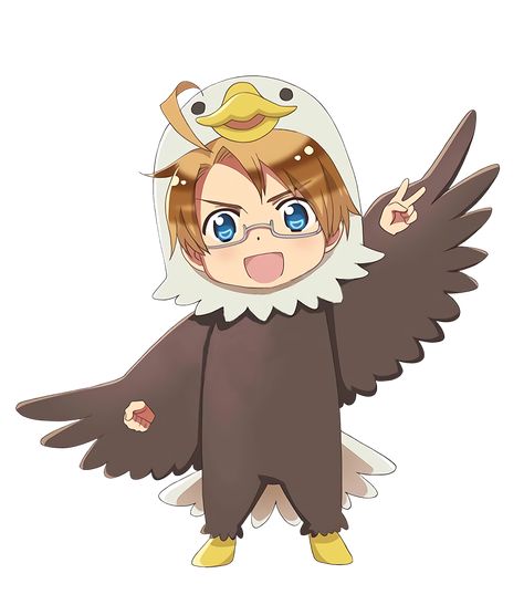 England, Eagle America, National Symbol, Hetalia, Bald Eagle, Chibi