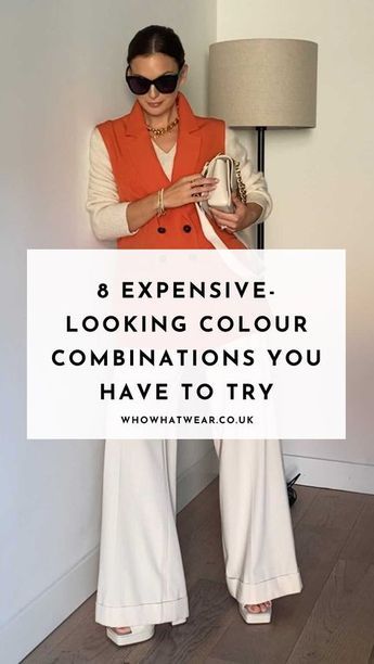 Women White Pants Outfits, Black And White Color Combinations, White Combination Colour Outfit, Classic Colour Combinations, Black Outfit Combinations, Black And White Classic Outfits, Pairing Clothes Ideas Outfit, Color Combinations That Look Expensive, How To Style White Pants Casual