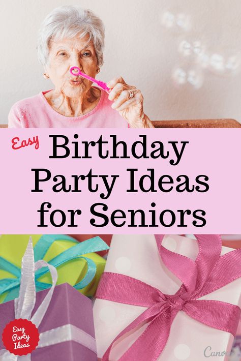 80th, 90th, 100th birthday? Party themes and party games! Wouldn't you want to celebrate it with these great party and game ideas? | Easy Party Ideas and Games #adultbirthday #birthday Birthday Decoration At Home Ideas, Birthday Celebration Ideas At Home, 80th Birthday Party Theme, Easy Birthday Party Ideas, 85th Birthday Party Ideas, 90th Birthday Party Theme, 70th Birthday Party Ideas For Mom, 75th Birthday Party Decorations, 90th Birthday Party Decorations