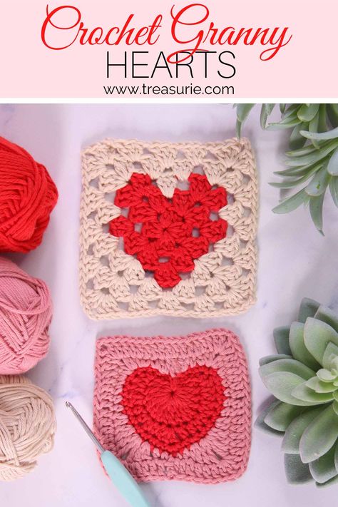 Heart Granny Square Valentine’s Day Granny Square, Heart In Granny Square Pattern, Crochet Granny Square Heart Pattern, Heart Granny Square Pillow, Granny Square Heart Pattern Free, Crochet Heart Granny Square Sweater, Valentine Granny Square, Big Heart Granny Square, Love Heart Granny Square