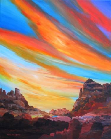 Saatchi Art Artist Carol Sabo; Painting, “Grand Canyon Sky” #art Canyon Painting, Travel Art Print, Painting Media, Poster Black, Paper Poster, Vacation Travel, Painting Acrylic, Travel Art, Painting Inspiration
