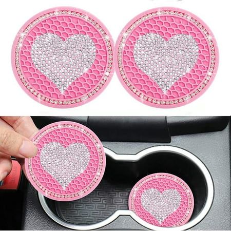 2 Pack Heart Bling Car Cup Mug Mat Sparkly Rhinestone Car Mug Mat For Cup Holders Insert Black Cute Car Accessories Interior For Women Kawaii Car Decor Gift 2.75 Inch Fits Most Features: Product Description. Cute Heart Shaped Black Glitter Cute Car - A perfect car accessory for women inside; Material. pvc, glitter rhinestone; Weight: 23g/pc; Color: black heart; Diameter: 7cm (2.75inch); Thickness: 0.6cm (0.23inch). Features. material, high elasticity, scratch and wear resistance, no odor, can be quickly reshaped after bending. Our glitter car can effectively your car drink cans from being scratched. Package includes. 2 pieces black universal finish car , please make sure the size of your cup water tank before you . Universal size: 2.75 inch diameter black cute car fits almost all cars. Not Pink Car Accessories Amazon, Pink Car Decor, Car Accessories For Girls Interior, Kawaii Car, Car Accessories Interior, Glitter Car, Mug Mat, Pink Car Accessories, Bling Car