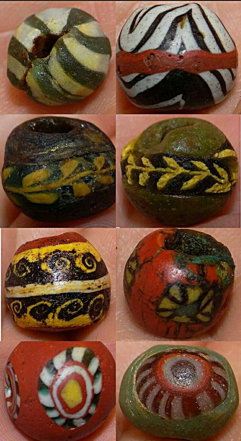 Ancient Roman Glass beads, 1800+years old . Roman Glass Beads, Ancient Glass Beads, Ancient Roman Jewelry, Ancient Beads, Roman Glass Jewelry, Roman Jewelry, Ancient Roman Glass, Ancient Pottery, African Trade Beads