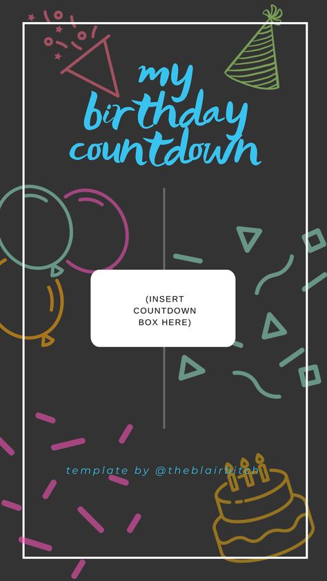 My Birthday Countdown (use Countdown feature) Instagram Story Template Happy Birthday Countdown Instagram, It’s My Birthday Instagram Story, One Month To Go Birthday Countdown, Insta Countdown Ideas, Birthday Countdown Birthday Countdown Instagram Story Ideas, Birthday Soon Insta Story Countdown, Bday Countdown Ideas Instagram Story, My Birthday Instagram Story Ideas, Its My Birthday Instagram Story