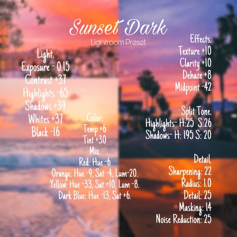 Sunset Preset Lightroom, Dreamy Preset, Lightroom Presets Sunset, Dreamy Lightroom Presets, Edit Photos In Lightroom, Presets For Iphone, Photo Editing Presets, Lightroom Aesthetic, Lightroom Effects
