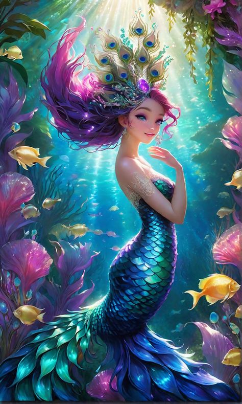 A beautiful mermaid with elf ears by Benny Putra - Playground Mermaid Art, Logos, Mermaid Artwork, Mermaid Fairy, Beautiful Mermaid, Elf Ears, Beautiful Mermaids, Pisces Zodiac, Create Art