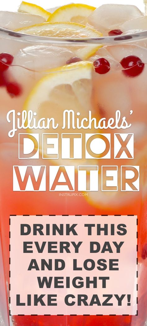 Jillian Michaels, Detox Cleanse Water, Detox Water Recipe, Healthy Detox Cleanse, Natural Diuretic, Lemon Diet, Lemon Detox, Smoothie Detox, Best Fat Burning Foods