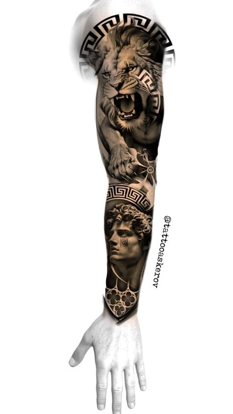 #CoolTattoos #TattooArt #InkMaster #TattooDesigns #InkedUp #TattooLovers #InkInspiration #TattooIdeas #CreativeInk #TattooStyle Leon Tattoo, Lion Shoulder Tattoo, Garter Tattoo, Line Tattoo Ideas, Full Leg Tattoos, Single Line Tattoo, Full Arm Tattoos, Lion Tattoo Design, Geometric Tattoo Design