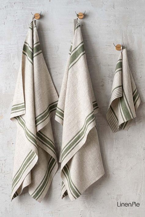 At LinenMe we are committed to creating long-lasting, beautiful homewares and clothing that has a minimal impact on the environment. Mediterranean Interior Design, Guest Hand Towels, Linen Bath Towels, Easy Backdrops, Green Towels, Bamboo Sheets, Elegance Style, Linen Tea Towel, Towels Design