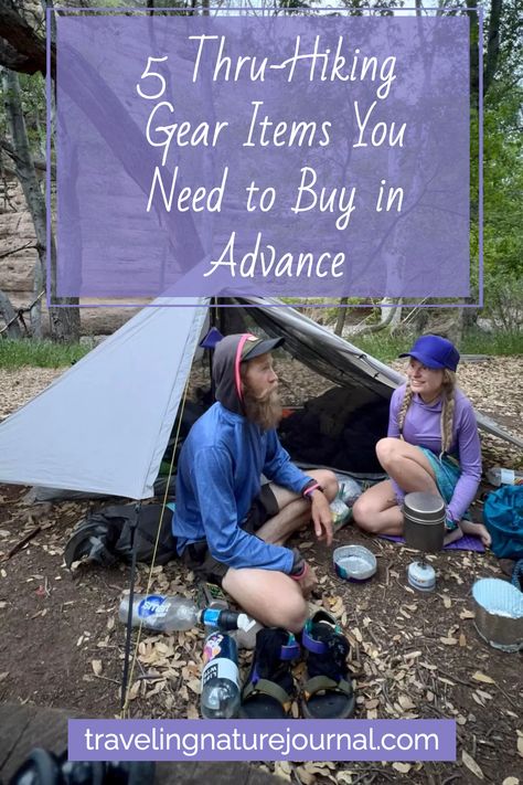 Whether you’re planning for your first thru-hike or any thru-hike after, there are a few pieces of thru-hiking gear that you need to buy months in advance. It can be frustrating to plan farther ahead, but if you do, you’ll be happy when you start your thru-hike. After 17 thru-hikes, I’ve run the gambit of planning from nothing but getting off the couch to massive spreadsheets. I compiled this list for you, so you don’t get screwed before your hike. Read on to yourself a lot of frustration. Pacific Crest Trail, Ultralight Backpacking, Hiking Gear List, Thru Hike, Ultralight Hiking, Hiking Poles, Gear List, Thru Hiking, Continental Divide