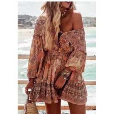 Bohemian Schick, Boho Dress Plus Size, Boho Print Dress, Bohemian Mode, Plus Size Summer Dresses, Beach Mini Dress, Mode Boho, Look Boho, Boho Mini Dress