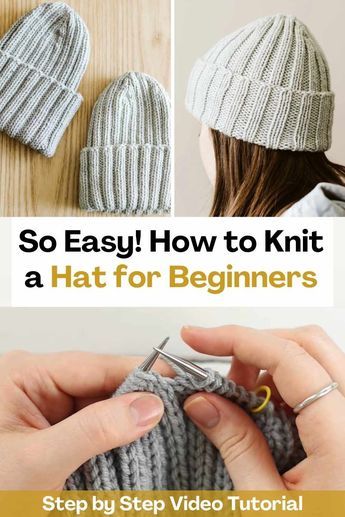 Couture, Amigurumi Patterns, How To Knit Beanies For Beginners, Knitted Hat Tutorial, Easy Knit Hats For Beginners Free Pattern, 2x2 Rib Knit Hat Pattern, Knit Hat Beginner, Ribbed Knit Hat Pattern Free, Beginner Hat Knitting Pattern