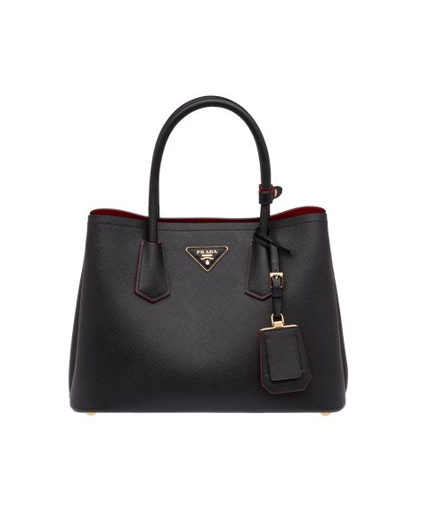 San Jose Sharks, Prada Black Bag, Black Prada Bag, Prada Double Bag, Tas Prada, Prada Bag Saffiano, Metal Lettering, Lettering Logo, Fiery Red