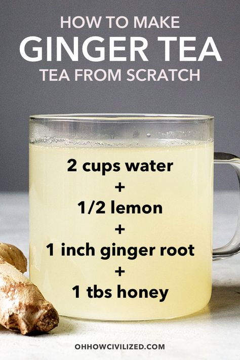 Body Detox Drinks, Ginger Tea Recipe, Natural Remedies For Insomnia, Resep Smoothie, Ginger Water, Herbal Teas Recipes, Tea Health Benefits, Smoothie Detox, Healthy Drinks Smoothies