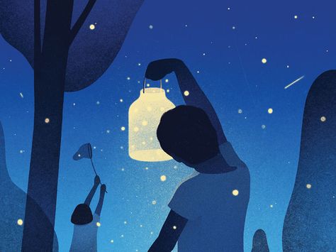 Night Scene  by Folio Illustration Agency #Design Popular #Dribbble #shots Croquis, Karolis Strautniekas, Night Illustration, Arte Peculiar, 카드 디자인, 캐릭터 드로잉, Illustration Agency, Scene Design, Night Scene