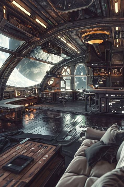 Spaceship Quarters, Scifi Shipyard, Apartment Bedroom Ideas Black, Sci Fi Alien Concept Art, Futuristic Cockpit, Spaceship Interior Cockpit, Bedroom Ideas Black And White, Spaceship Room, Spaceship Aesthetic