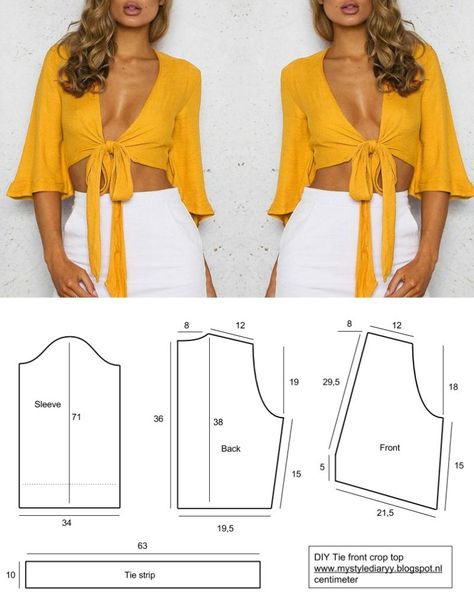 21+ Wonderful Photo of Crop Top Sewing Pattern - figswoodfiredbistro.com Crop Top Sewing, Crop Top Sewing Pattern, Tank Top Sewing Pattern, Stile Casual Chic, Costura Fashion, Sewing Projects Clothes, Patterned Crop Top, Diy Tops, Top Sewing