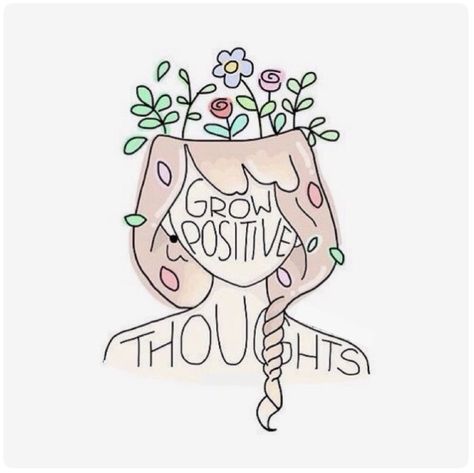 Positive Quotes Drawing, Positive Sketches, Uplifting Drawings, Positive Graphics, Positive Drawings, Motivational Drawings, Positive Doodles, Positive Thoughts Quotes, Grow Positive Thoughts