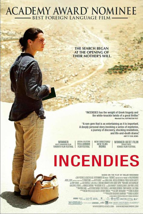 Incendies Movie, May Movie, Timur Tengah, Louise Brealey, Denis Villeneuve, French Movies, Toronto Film Festival, Foreign Movies, Bon Film