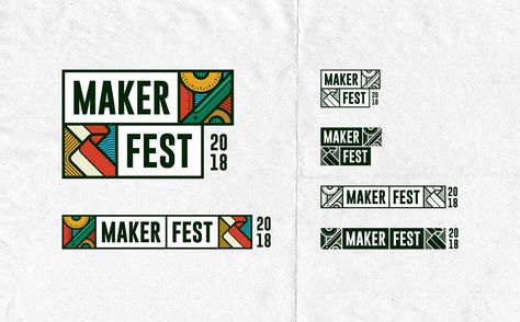 Maker Fest Logo on Behance Brand Elements Graphics, Event Organizer Logo, Luxe Logo, Music Festival Logos, Conference Logo, Design Campaign, Festival Logo, Desain Editorial, Campaign Logo