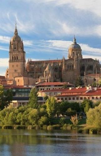 SALAMANCA, Spain: was founded by the Vacceos, a Celtic tribe, as one of a pair of forts to defend their territory near the Duero river. The city includes notable examples of Roman, Moorish, Gothic, Renaissance, and Baroque architecture. The massive New Cathedral was begun in the 16th century, when Spain was the international flag bearer of aggressive evangelism. The Churrigueresque style, developed here, exerted considerable influence in the 18th century in the occupied lands of Latin America. Douro River Cruise, River Cruises In Europe, Viking Cruises Rivers, Spain Holidays, Travel South, River Cruises, Salamanca, Spain Travel, France Travel