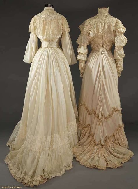 Edwardian Gowns, Belle Epoque Fashion, Paris Tea, Augusta Auctions, Belle Epoch, Beautiful Ball Gowns, Silk Evening Gown, Tea Gown, Dusty Lavender