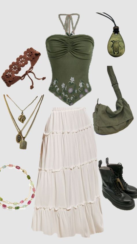 #outfit #outfitideas #outfitcheck #outfitaesthetic #outfitcollage #outfitgoals #outfitboard #outfitinsp #fairycore #fairyaesthetic #fairyaesthethic #fairygrunge #summeraesthetic #springaesthetic #springoutfit Melanie Martinez Outfit Ideas, Fairycore Outfit, Melanie Martinez Outfits, Fairycore Outfits, Earthy Outfits, Nashville Outfits, Estilo Hippie, Hippie Style Clothing, Hozier