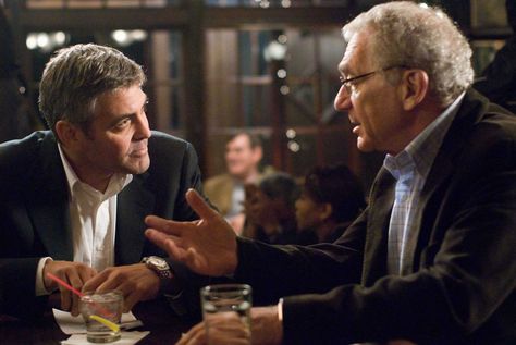 George Clooney and Sydney Pollack.  in MICHAEL CLAYTON Austin Williams, Michael Clayton, Persistence Of Vision, Ken Howard, Tom Wilkinson, Thriller Film, Tilda Swinton, Best Supporting Actor, American Presidents