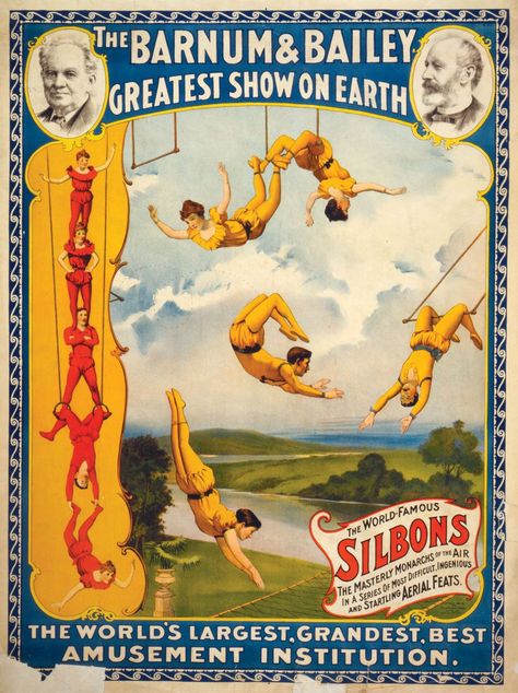 Victorian Circus, Ringling Brothers Circus, Vintage Circus Posters, Greatest Show On Earth, Barnum Bailey Circus, Ringling Brothers, Creepy Carnival, Circus Decorations, Door Poster
