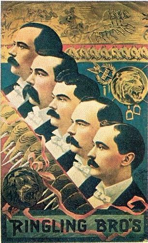 1900 – Ringling Bros.; Portraits of the five brothers Vintage Magician, Circus Room, Ringling Brothers Circus, Circus Posters, Old Circus, Big Top Circus, Ringling Museum, Ringling Brothers, Circus Sideshow