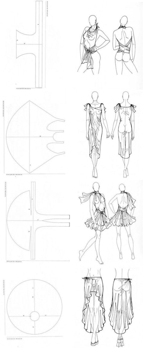 no sewing patterns Sew Ins, Lukisan Fesyen, Pola Blus, Pola Rok, Diy Sy, Techniques Couture, Creation Couture, Sewing Design, Diy Sewing Clothes