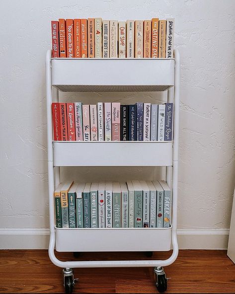 Reading Journal Ideas, Pure Aesthetic, Book Carts, Bookshelf Inspiration, Book Cart, Aesthetic Goals, Book Corners, Book Organization, Room Makeover Bedroom