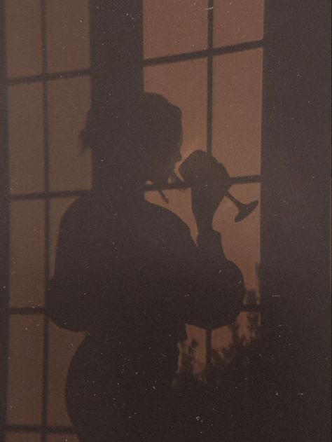 Wine Woman Aesthetic, The Woman In The Window Aesthetic, Wine Glass Photography Woman, Woman Wine Photography, Elisecore Aesthetic, Woman Shadow Aesthetic, Woman Drinking Wine Aesthetic, Wein Aesthetic, Woman Silhouette Aesthetic