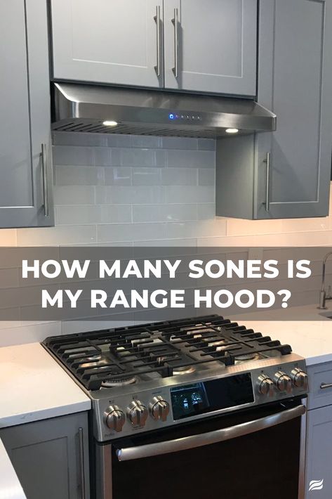 What's a sone? See our complete guide to learn everything about sones and what they mean for range hoods! Oven Exhaust Fan Kitchen Hoods, Kitchen Stove Exhaust Hoods, Hood Fans Kitchen, Venta Hood Ideas, Over Stove Fan Range Hoods, Tiled Range Hood Ideas, Stove Vents Ideas, Hood Fans Kitchen Ideas, Ductless Range Hood Ideas