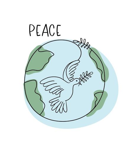 Sketch Bird, Peace Pigeon, Peace Drawing, Bird Symbol, Youth Logo, Flying Pigeon, Peace Bird, Earth Drawings, Dove Of Peace