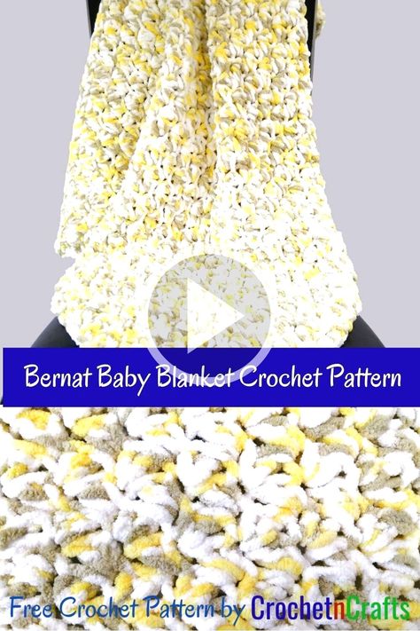 ++ Free Bernat Baby Blanket crochet pattern. The stitch pattern along with the super bulky yarn makes for a cozy winter blanket. The finished size is about " by "...t can be adjusted...? Bernat Baby Blanket Crochet, Winter Blanket, Bernat Baby Blanket, Crochet Baby Blanket Free Pattern, Blanket Crochet Pattern, Winter Blankets, Super Bulky Yarn, Crochet Patterns Free Blanket, Seed Stitch