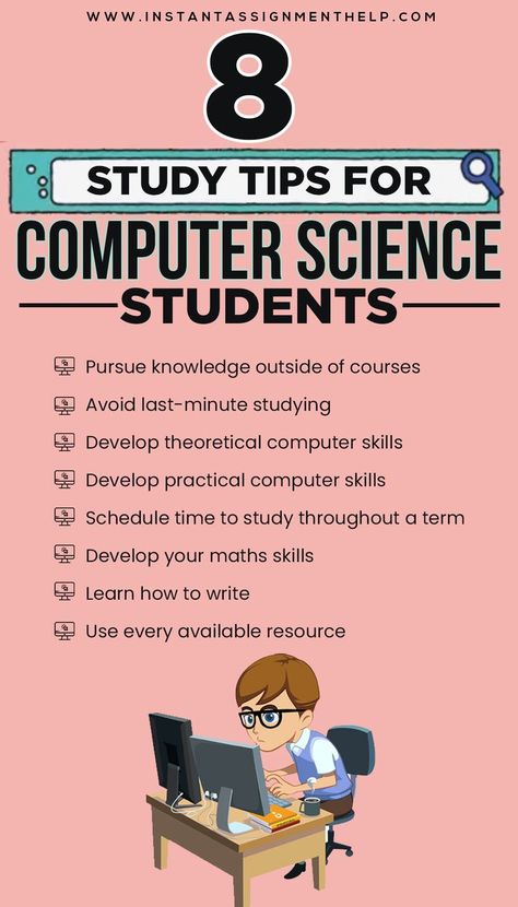 Computer Science Study Tips for Students Computer And Information Science, What Can You Do With A Computer Science Degree, Notes For Computer Science, Harvard Computer Science, Tips For Computer Science Students, Computer Science Student Motivation, Computer Learning Tips, Computer Science Study Notes, How To Study Computer Subject