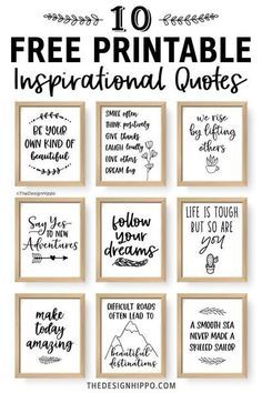 Free Printable Inspirational Quotes, Wall Prints Quotes, Free Inspirational Quotes, Free Printable Quotes, Motivational Printables, Printable Wall Art Quotes, Inspirerende Ord, Printable Inspirational Quotes, Fina Ord