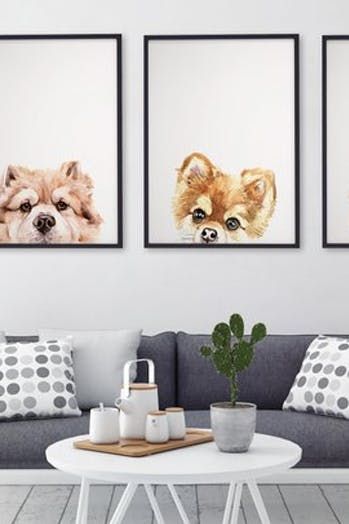 Dog Portraits Wall Art, Pet Portraits Illustration, Diy Dog Art, Golden Retriever Art Prints, Pet Portraits Paintings, Dog Art Diy, Pet Paintings Dogs, Pet Wall Art, Pet Artwork