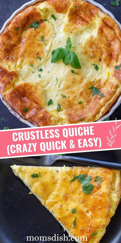 Essen, Quish Recipes, Easy Crustless Quiche, Egg Quiche Recipes, Kiesh Recipes, Asparagus Quiche Recipes, Quiche Recipes Crustless, Crustless Quiche Recipe, Brunch Parties