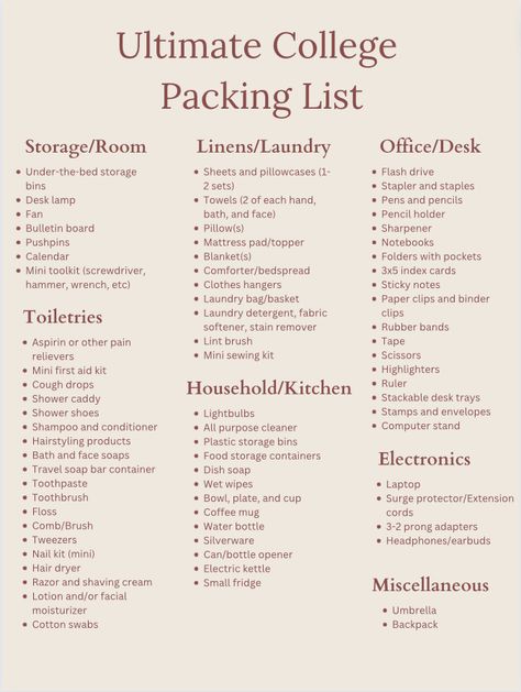 List Of Things To Bring To College, Dorm Toiletries List, College Supplies Essentials Amazon, Things To Pack For College, Boarding School Essentials List, Things To Pack For University, Things To Save Up For List, College Starter Pack, Things You Need For Your Dorm