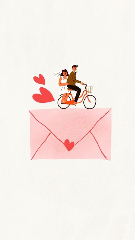 Love Invitation Card, Love Letter Cover Design, Love Letters Illustration, Anniversary Card Illustration, Love Artwork Illustration, Wedding Phone Wallpaper, Cute Valentines Illustration, Valentines Illustration Design, Love Illustration Art Couple