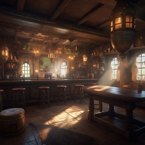 Médiéval Tavern cyberpunk house interior #zicxa-photos #zicxa #images #background #wallpaper #freepik #shutterstock #VN Fantasy Tavern Interior Design, Medevil Tavern Aesthetic, Tavern Barmaid Aesthetic, Medieval Pub Aesthetic, Dnd Tavern Interior, Old Tavern Interior, Medieval Inn Interior, Medieval Tavern Art, Tavern Astethic